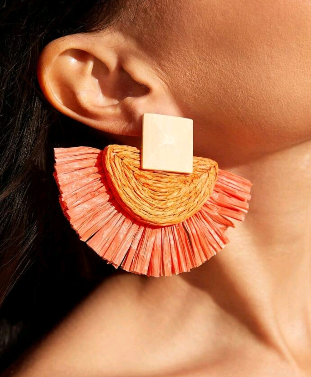 Orange Burst Earrings
