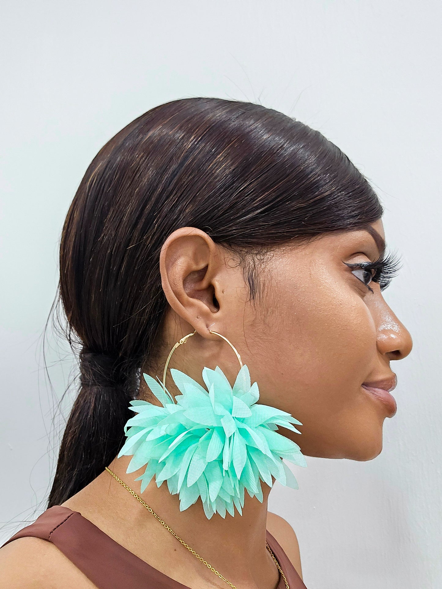 Lena Flower Hoops