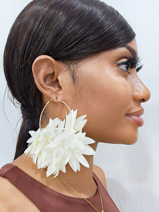 Lena Flower Hoops