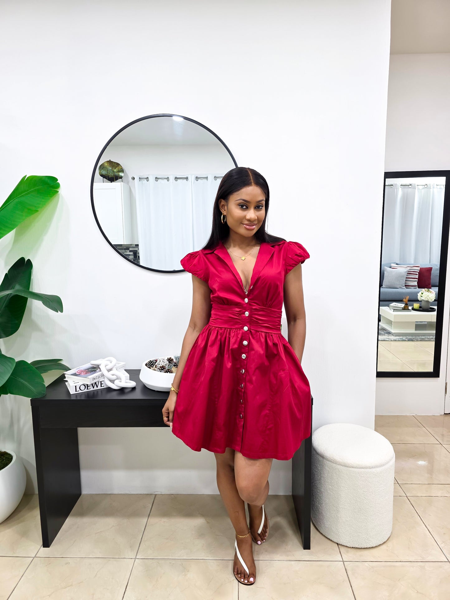 Crimson Mini Dress