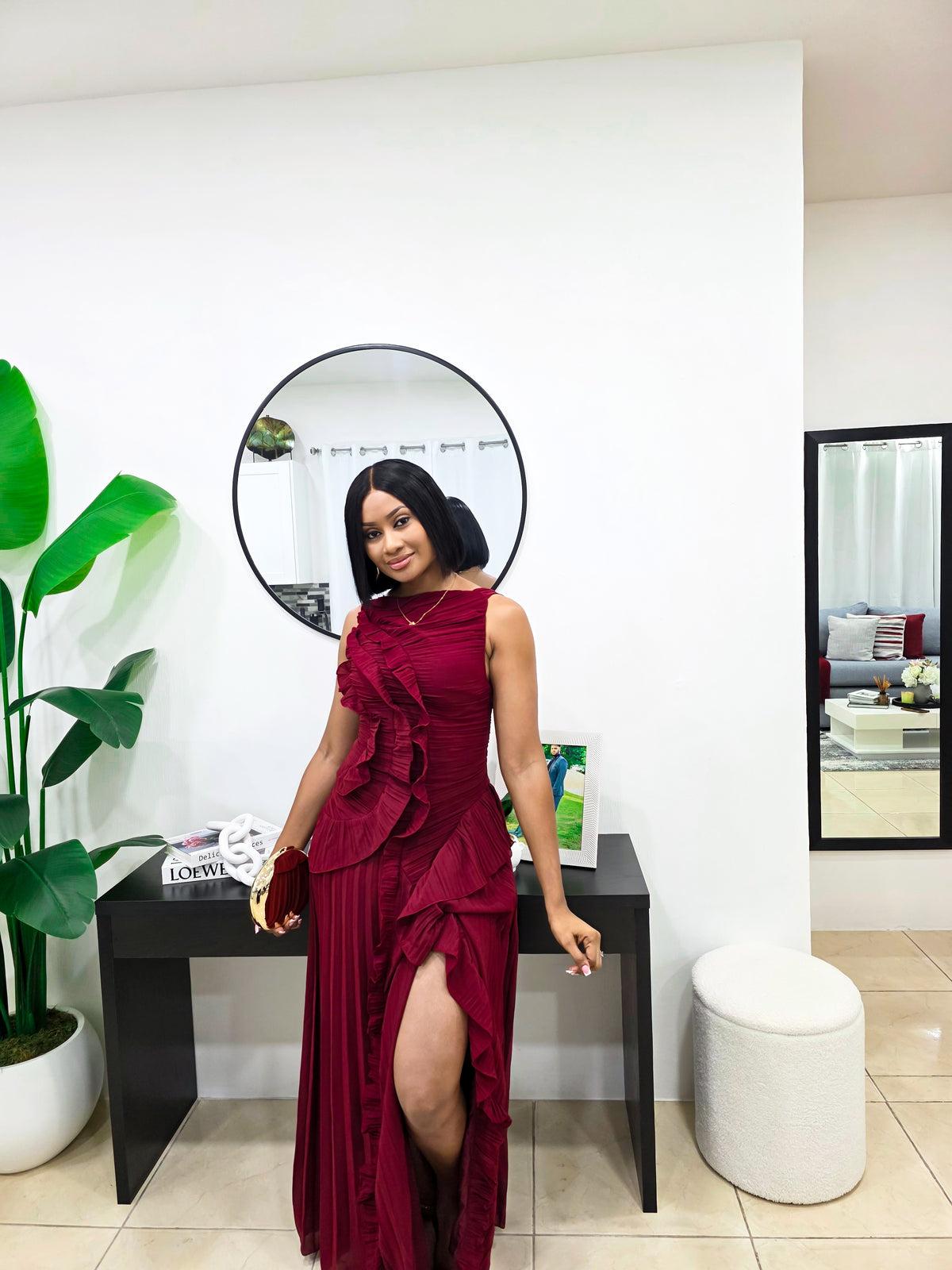 Bordeaux Muse Maxi Dress