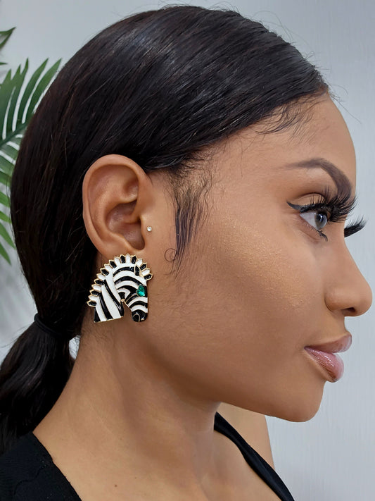 Zebra Earrings