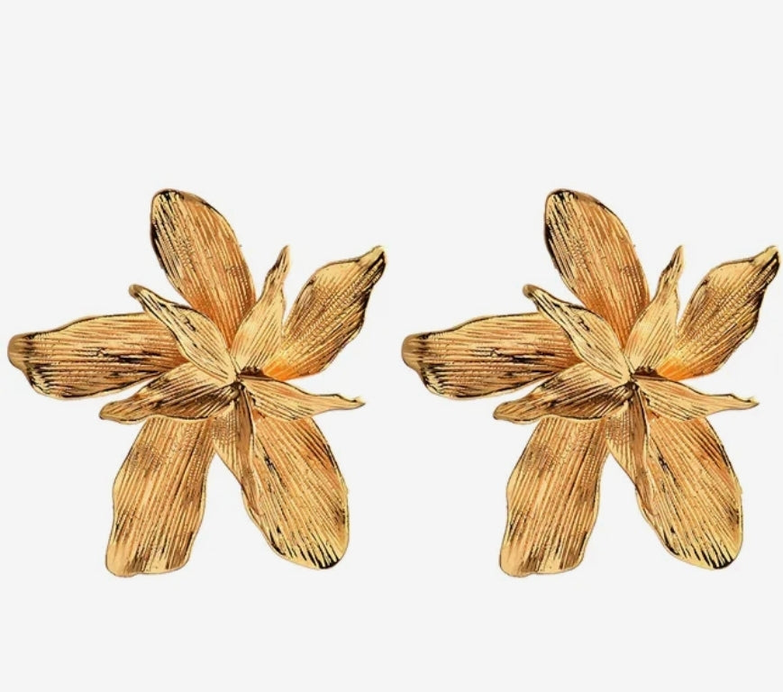 Golden Flower Earrings