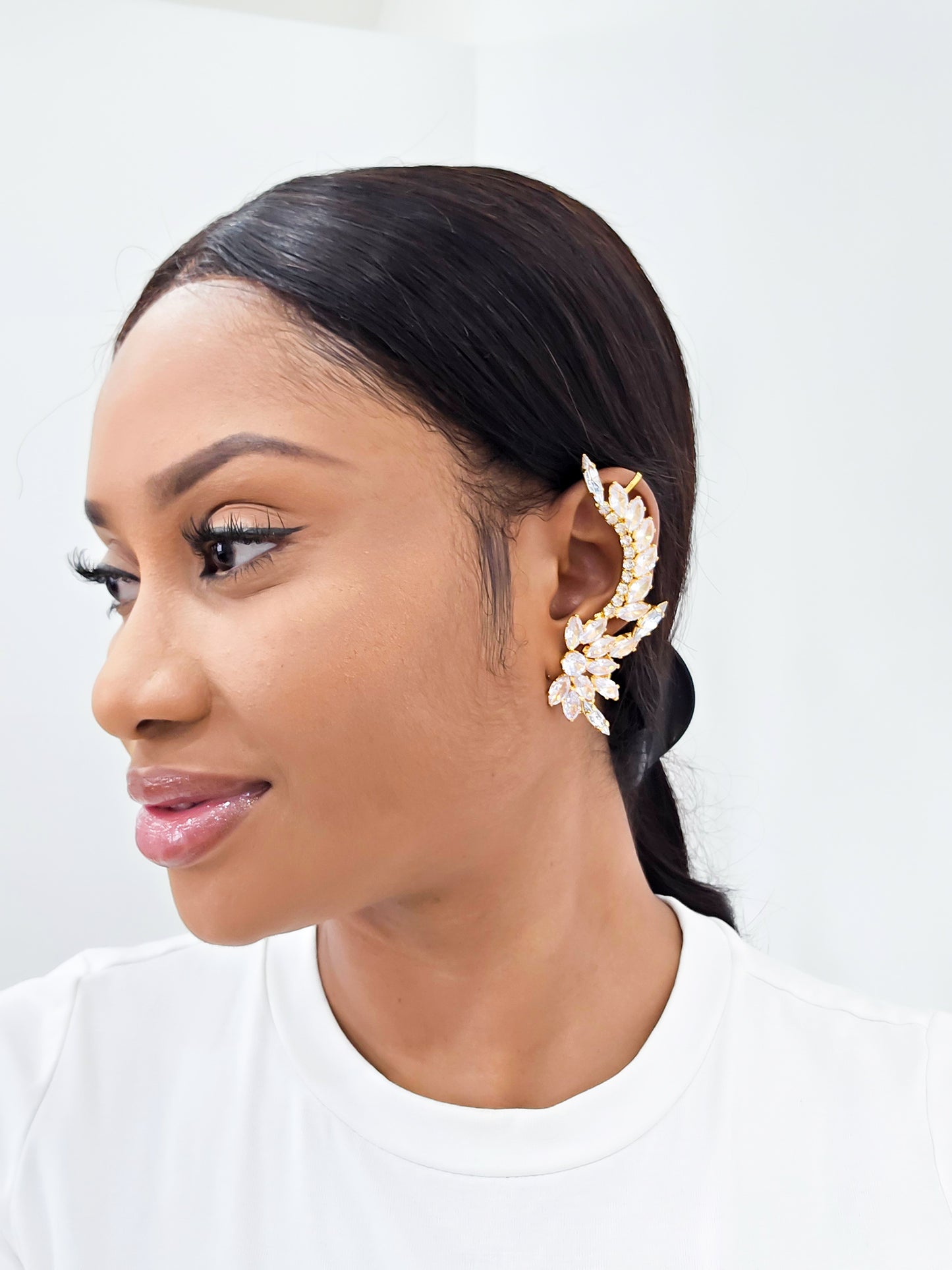 Cuff Em Up Crystal Earrings