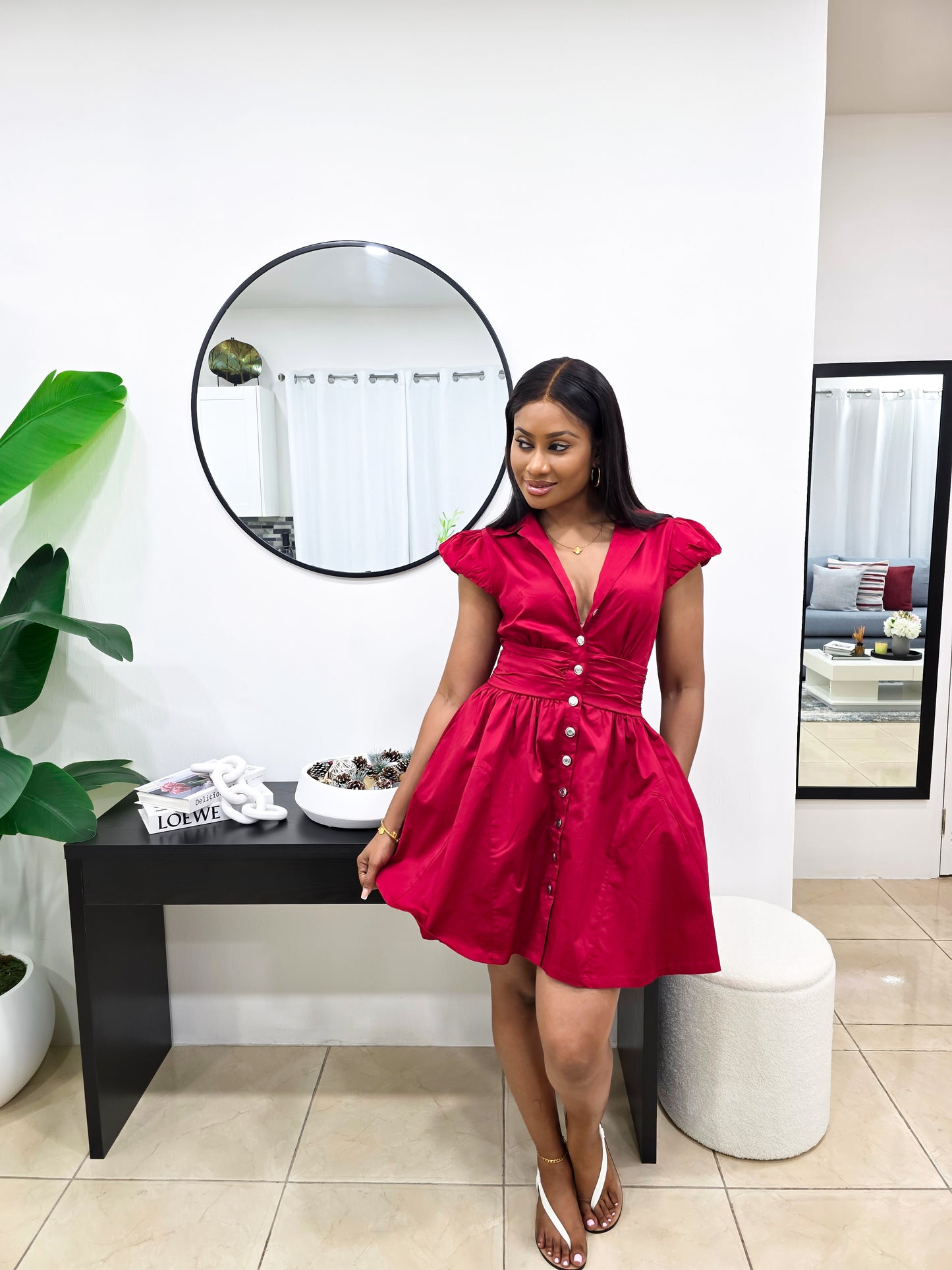 Crimson Mini Dress