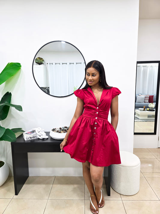 Crimson Mini Dress