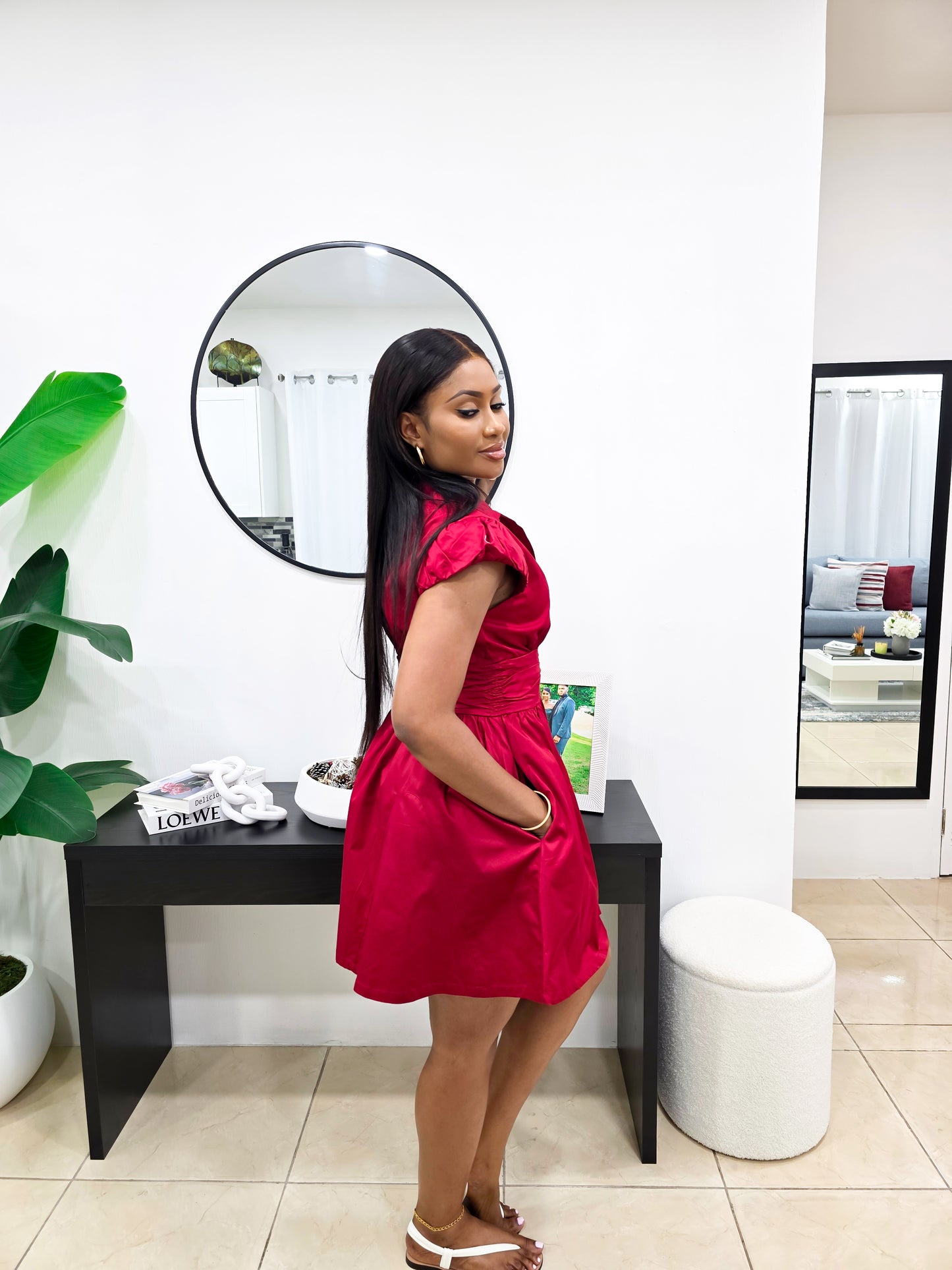 Crimson Mini Dress