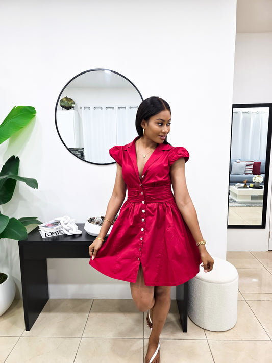 Crimson Mini Dress