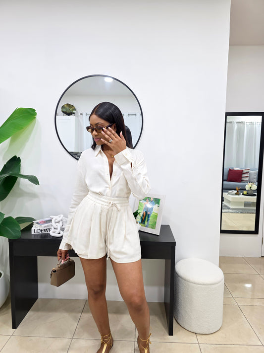 Linen Season Shorts Set