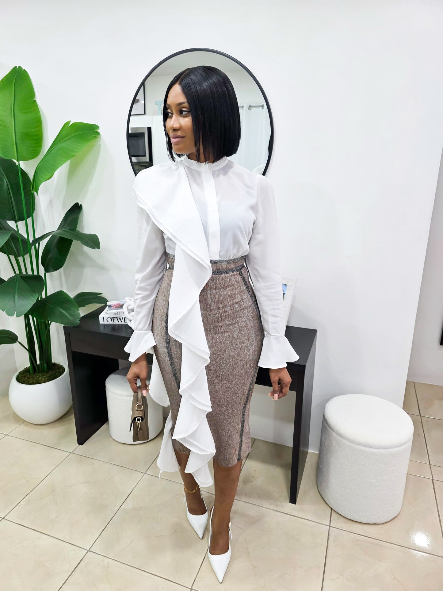 Steal The Moment Bandage Midi Dress
