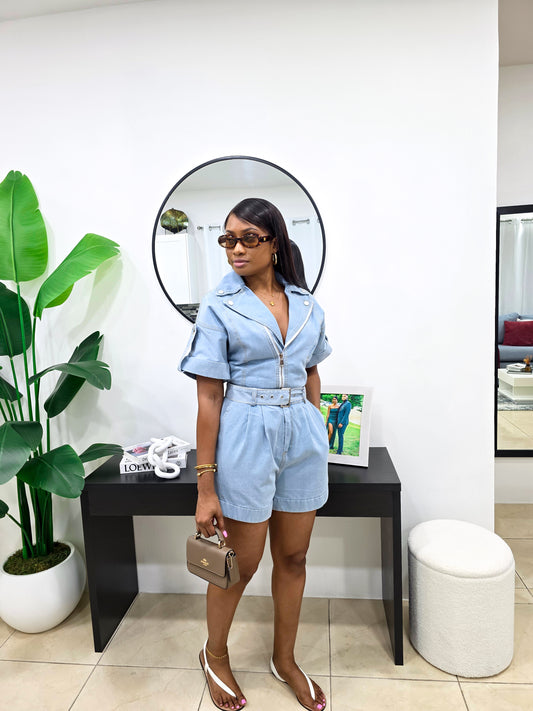 Elevated Ease Denim Romper