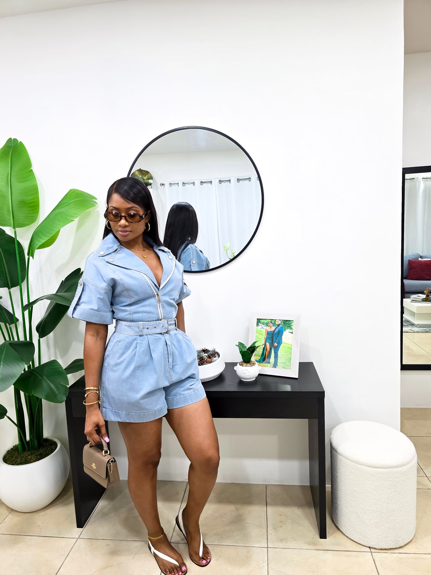 Elevated Ease Denim Romper