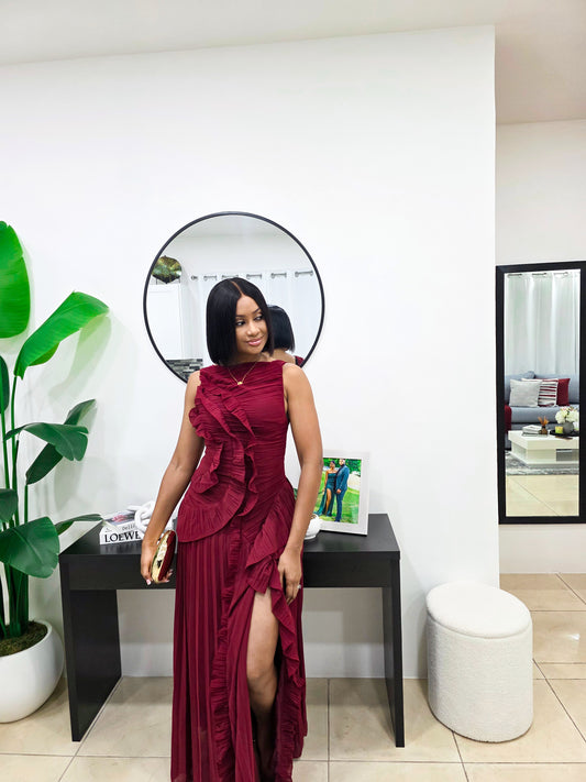Bordeaux Muse Maxi Dress
