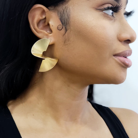 Fanfare Gold Earrings