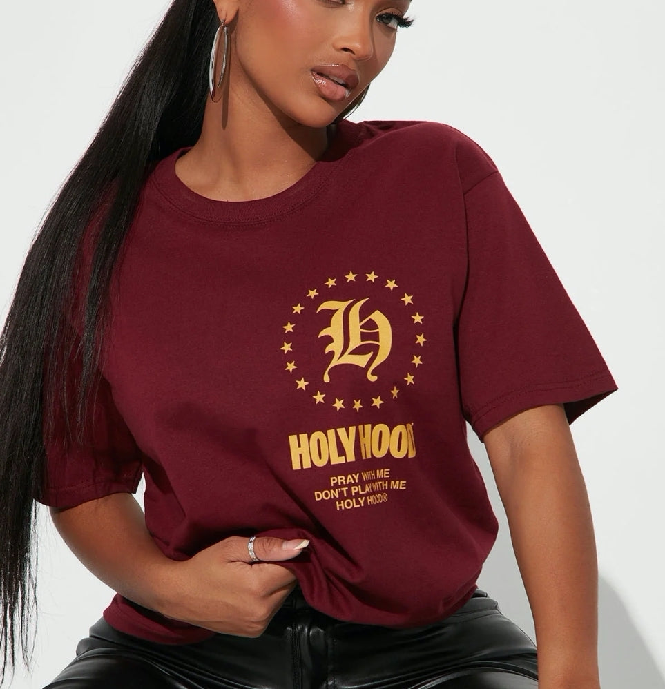 Holly Wine Tee