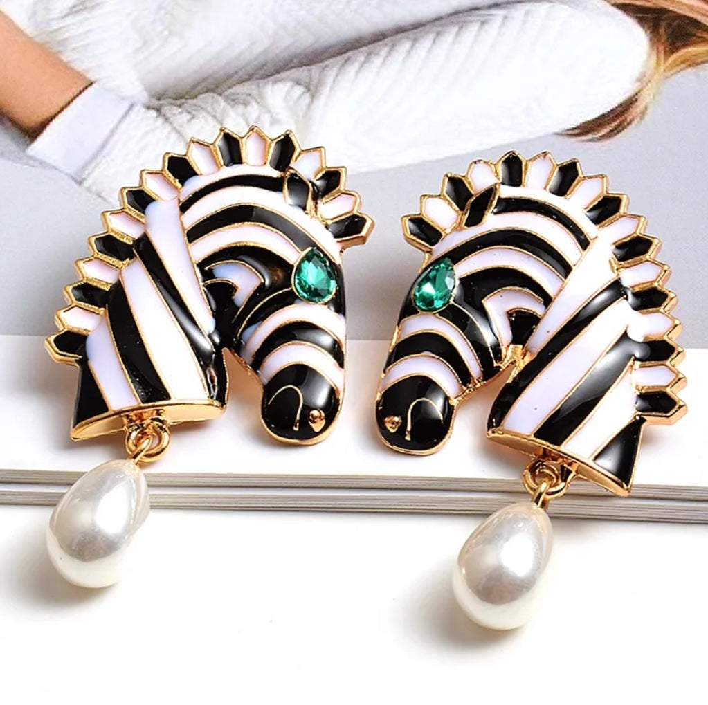 Zebra Earrings